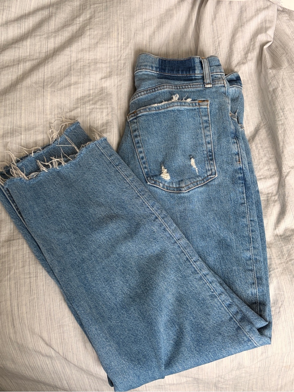 Abercrombie 90s straight ultra high rise crossover jeans